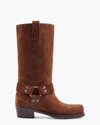 Paris Texas Waxed Suede Mid-calf Boots With Squared Toe In Canyon
