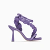 Sebastian Milano Braided Padded-strap 100mm Sandals In Lilac