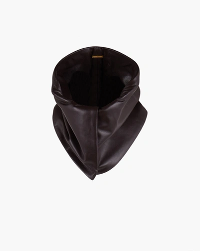 Dodo Bar Or Corey Leather Scarf In Brown