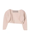 La Stupenderia Cropped Wool Cardigan In Rosa
