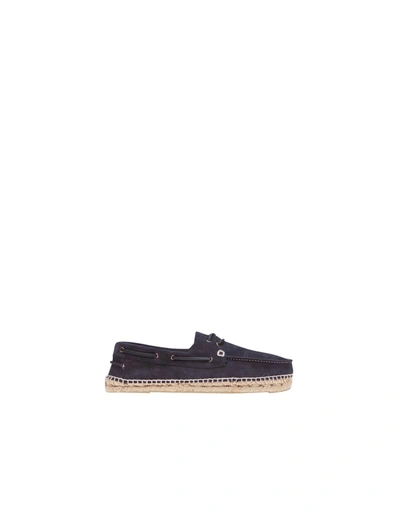 Manebi 'hamptons' Suede Espadrille Flats In Blue