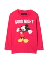 Mc2 Saint Barth Teen Cartoon-print Long-sleeve Top In Rossa