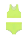 Dolce & Gabbana Cropped Sleeveless Tankini In Giallo