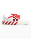 OFF-WHITE KID'S ARROW VULCANIZED CANVAS LOW-TOP SNEAKERS, TODDLER/KIDS