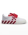 OFF-WHITE KID'S ARROW VULCANIZED CANVAS LOW-TOP SNEAKERS, TODDLER/KIDS