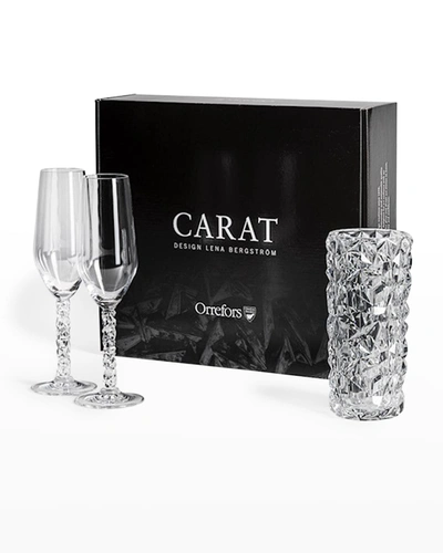 Orrefors Carat 3-piece Gift Set In Clear