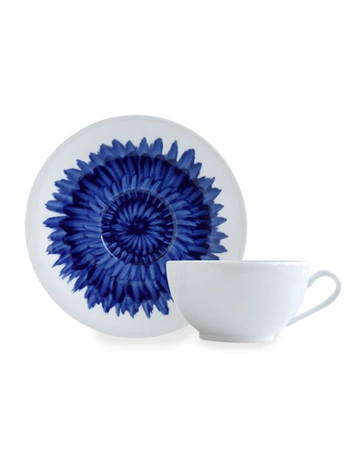 Bernardaud In Bloom Breakfast Boule Cup In White/blue
