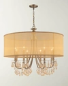 Crystorama Hampton 8-light Drum Shade Brass Chandelier