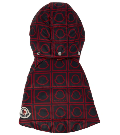 Moncler Genius X Poldo Reversible Printed Dog Vest In Navy/red