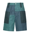 Isabel Marant Étoile Kalerna Patchwork Cotton And Linen-blend Shorts In Multi
