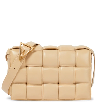 Bottega Veneta Padded Cassette Leather Shoulder Bag In Beige