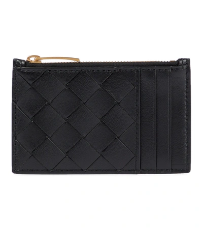 Bottega Veneta Credit Card Holder In Leather With Woven Pattern In Multicolor