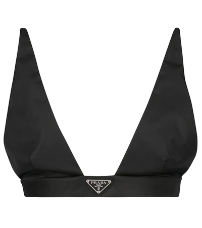 Prada Re-nylon Bralette In Black