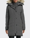 Canada Goose Lorette Hooded Down Parka With Genuine Coyote Fur Trim In Graphite