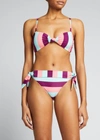 Tanya Taylor Poppy Side-tie Bikini Bottoms In Salmon Rose Multi