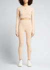 Adidas By Stella Mccartney Asmc True Strength Crop Top In Ashpea