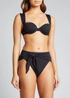 Weworewhat Women's '90s Collection Claudia Bikini Top In Black
