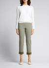 Theory Treeca Double-knit Pull-on Pants In Mint