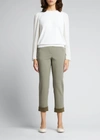 Theory Treeca Double-knit Pull-on Pants In Pl Gnarmy