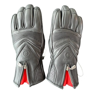 Pre-owned Bogner Leather Gloves In Black