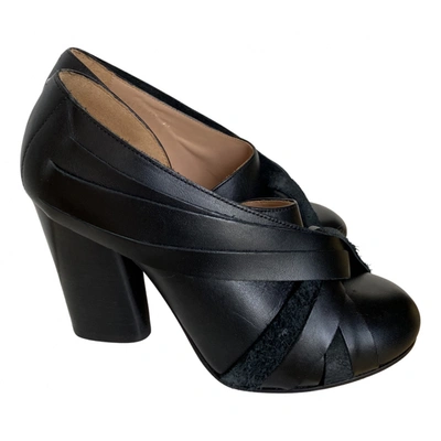 Pre-owned Maison Margiela Leather Heels In Black
