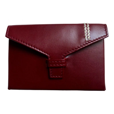 Pre-owned Dunhill Leather Small Bag In Burgundy