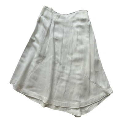 Pre-owned Bassike Mid-length Skirt In White
