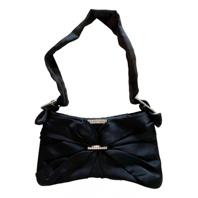 Pre-owned John Galliano Silk Handbag In Black