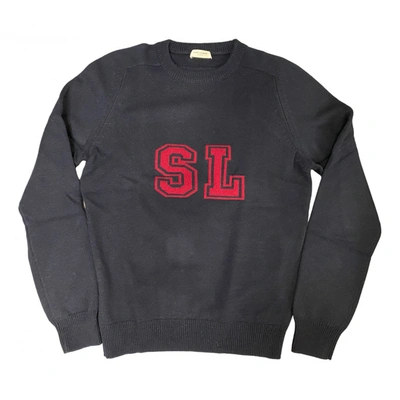 Pre-owned Saint Laurent Cashmere Pull In Navy