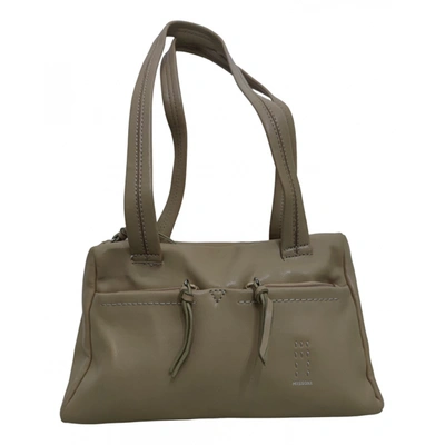Pre-owned Missoni Leather Handbag In Beige