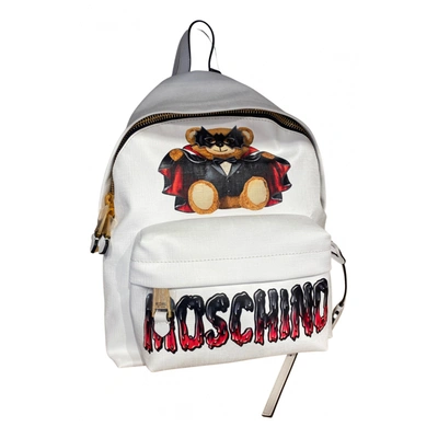 Pre-owned Moschino Backpack In White