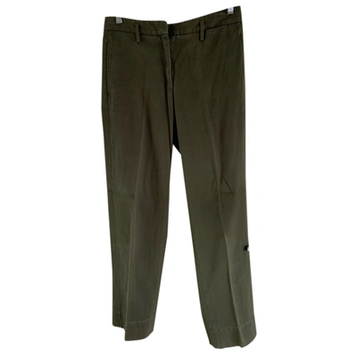 Pre-owned Prada Large Pants In Green