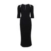 Dolce & Gabbana Jersey Calf-length Dress With Cut-outs In Nero