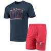 Concepts Sport Men's  Red, Navy Minnesota Twins Meter T-shirt And Shorts Sleep Set In Red
