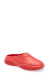 Prada Mellow Logo Waterproof Clog In Red