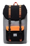 Herschel Supply Co Little America Backpack In Black Grey Orange