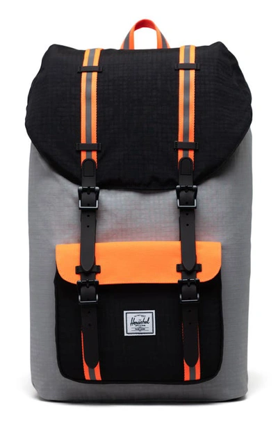 Herschel Supply Co Little America Backpack In Black Grey Orange