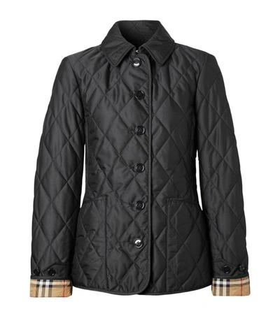 Burberry Quilted Field Jacket In Black