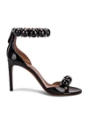 Alaïa La Bombe Stud Ankle-wrap Stiletto Sandals In Noir