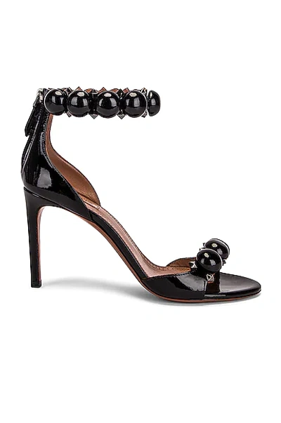 Alaïa La Bombe Ankle Bracelet Sandals In Noir