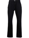 Raf Simons Logo-patch Straight-leg Jeans In Schwarz