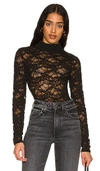 Bardot Vezza Lace Bodysuit In Black