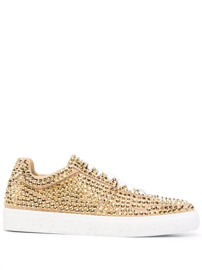 Philipp Plein 低帮晶饰板鞋 In Gold