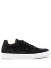 Philipp Plein King Power Stud-embellished Sneakers In Black