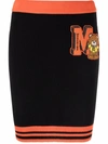 MOSCHINO COLLEGIATE-LOGO KNITTED SKIRT