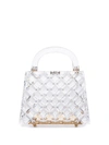 L'afshar Eva Diamond-pattern Mini Bag In Neutrals