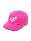 Off-white Rounded Logo-patch Baseball Cap In Pink