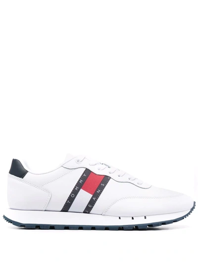 Tommy Jeans Side Logo-print Sneakers In White