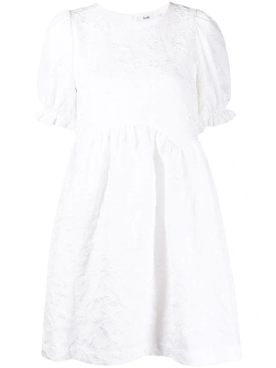 B+ab Floral Jacquard Mini Dress In White