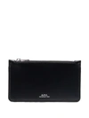 Apc Embossed-logo Wallet In Black
